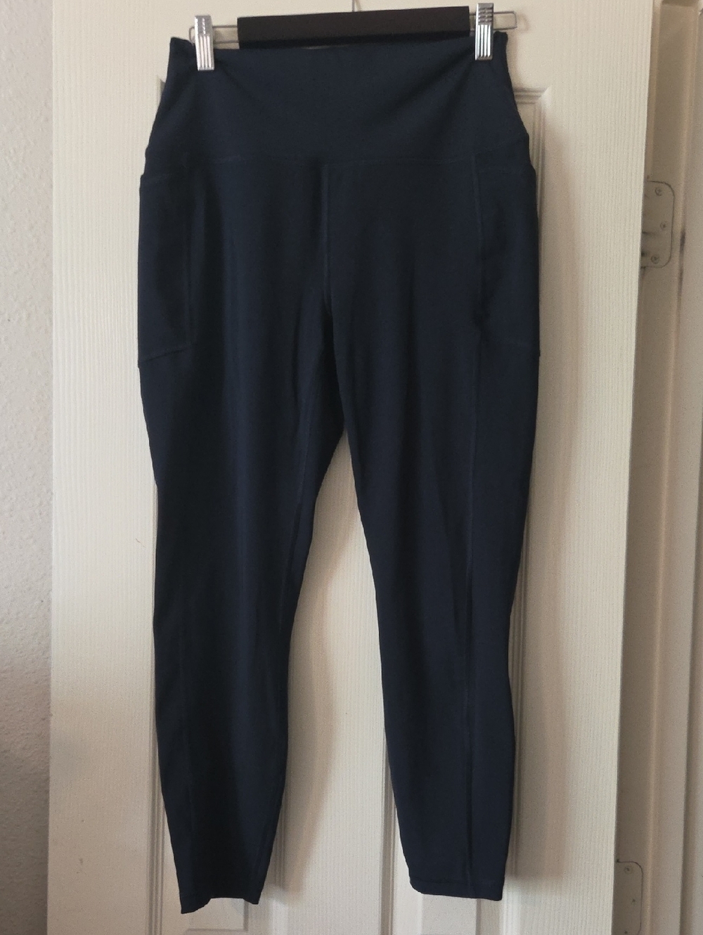 RBX Navy High-Waist Performance Leggings with Side Pockets